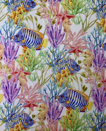 Printed twill silk & viscose